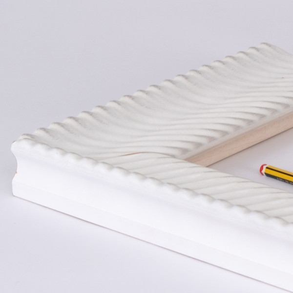 Marco blanco Ondas 75 mm.