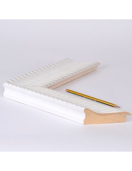 Marco blanco Ondas 75 mm.