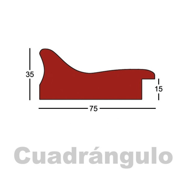 Marco blanco Ondas 75 mm.