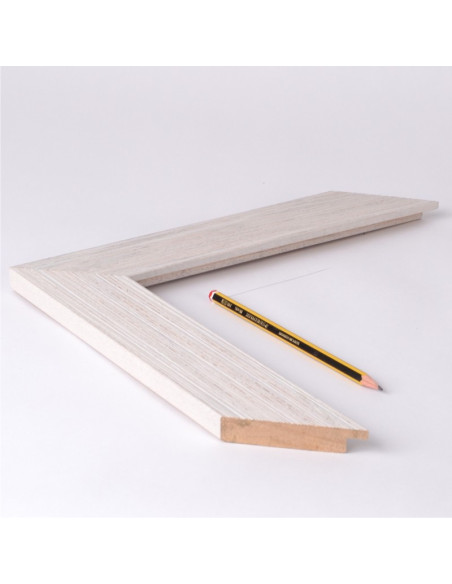 Marco plano blanco decapé 55 mm.