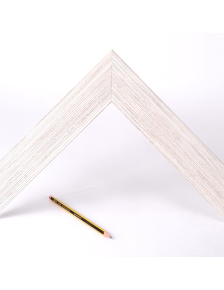 marco plano blanco decapé