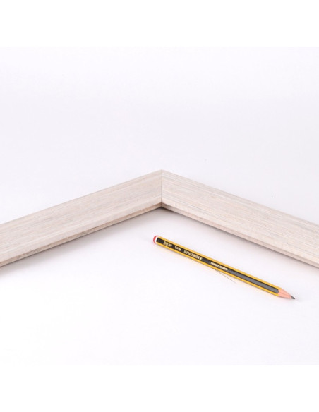 Marco plano blanco decapé 55 mm.