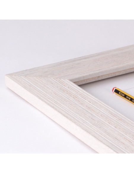 Marco plano blanco decapé 55 mm.