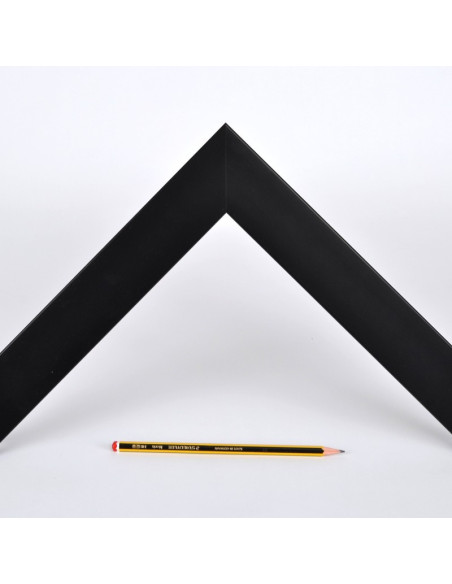 Marco madera negro mate 5 cm.