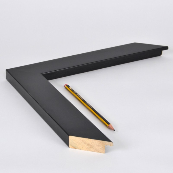 Marco madera negro mate 5 cm.
