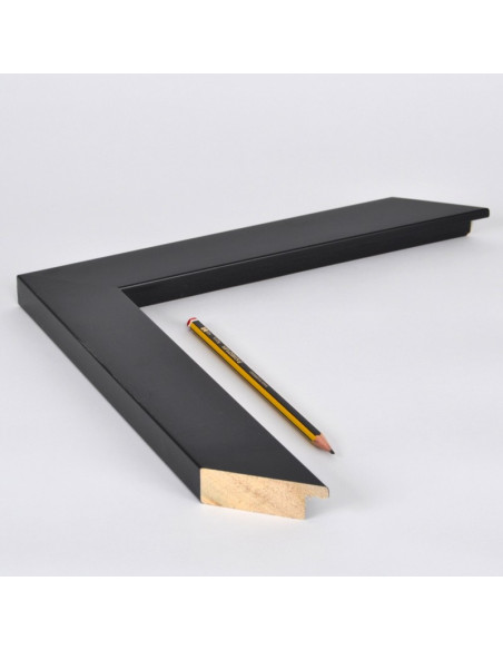 Marco madera negro mate 5 cm.
