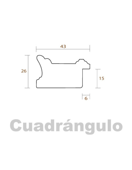 Marco blanco decapé 5 cm N-61