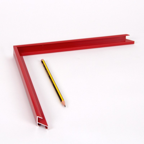 Marco 2 cm. aluminio rojo