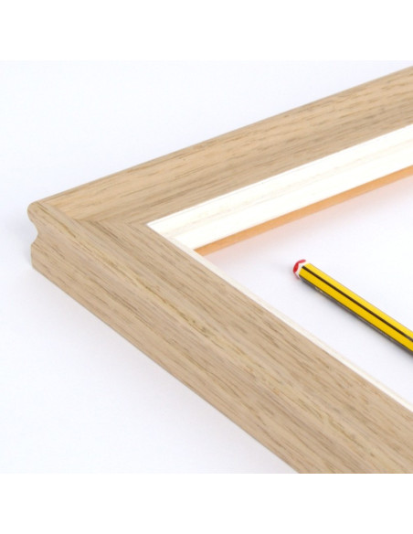 marco color roble y filo blanco