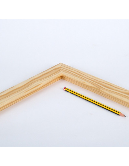 Marco madera pino al natural 4 cm.