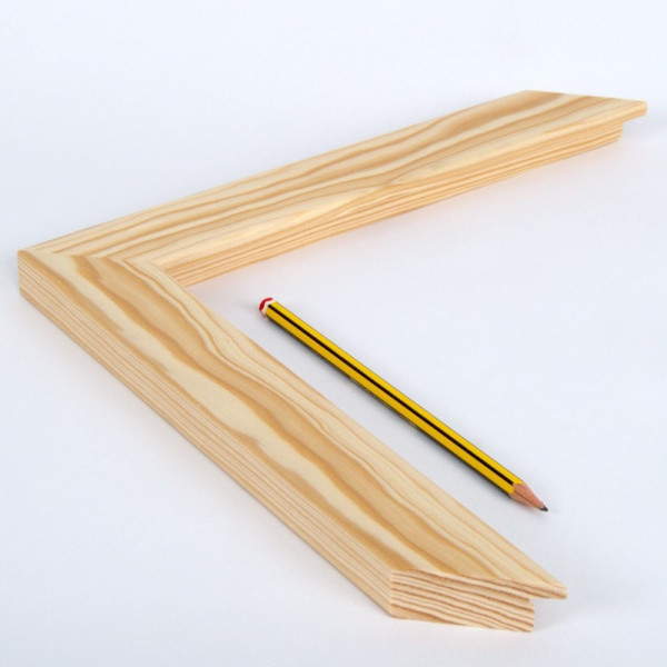 Marco madera pino al natural 4 cm.