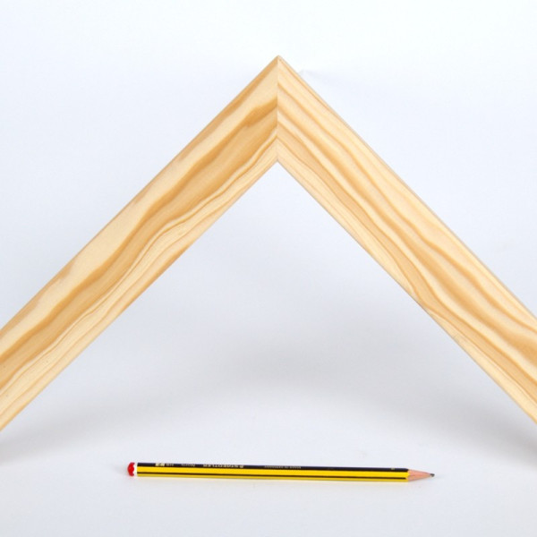 Marco madera pino al natural 4 cm.