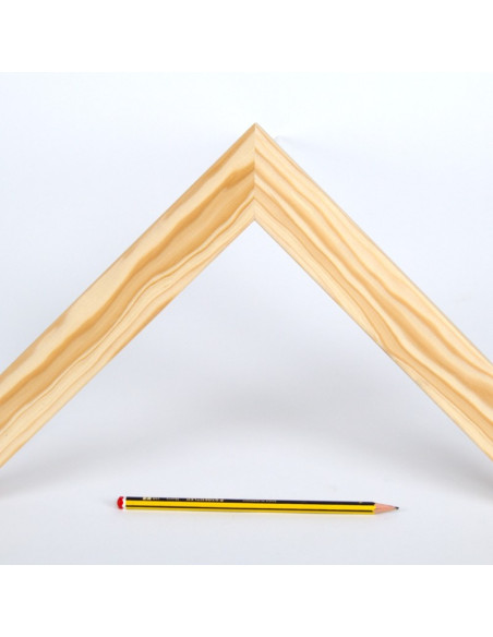 Marco madera pino al natural 4 cm.