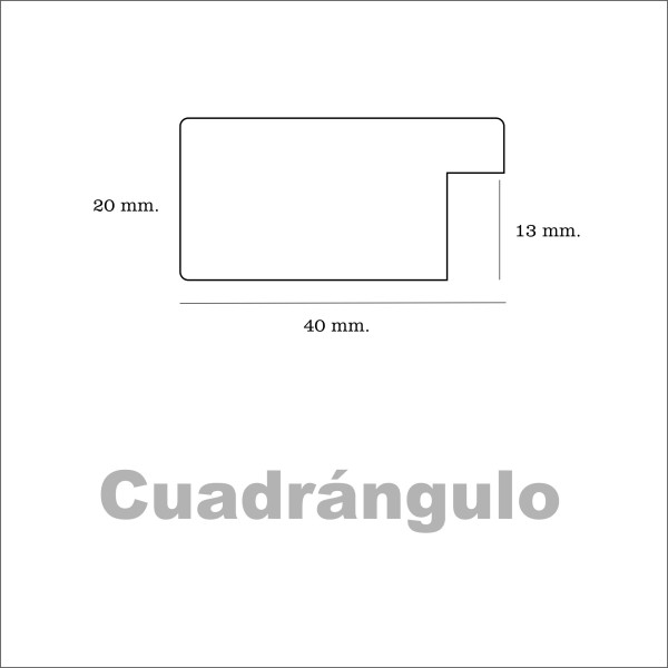 Marco madera pino al natural 4 cm.