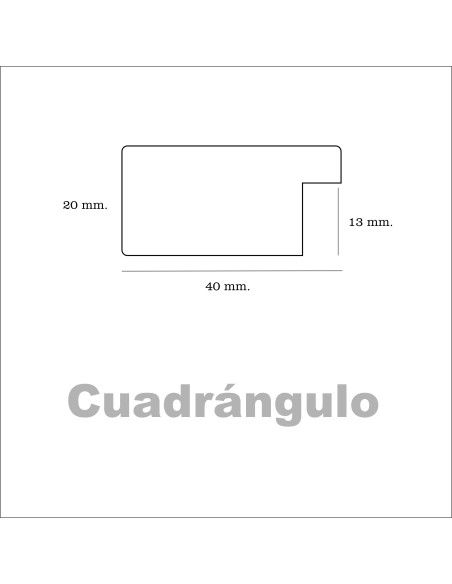 Marco madera pino al natural 4 cm.