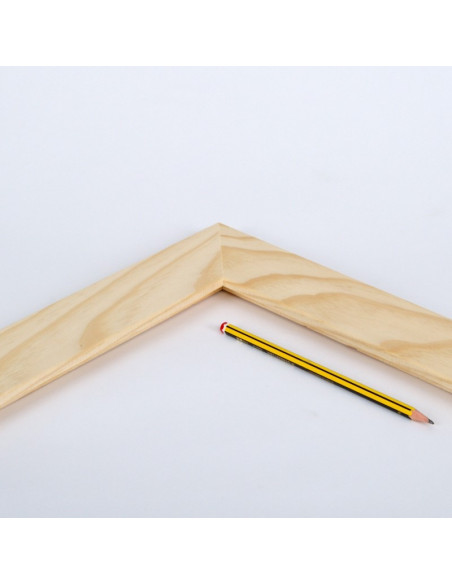 Moldura pino gallego al natural 6 cm.