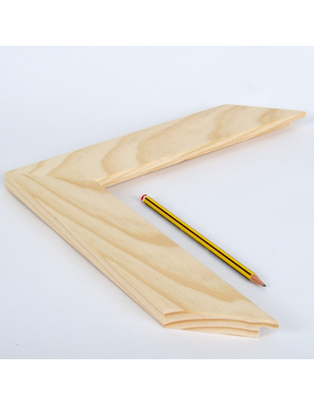 Moldura pino gallego al natural 6 cm.