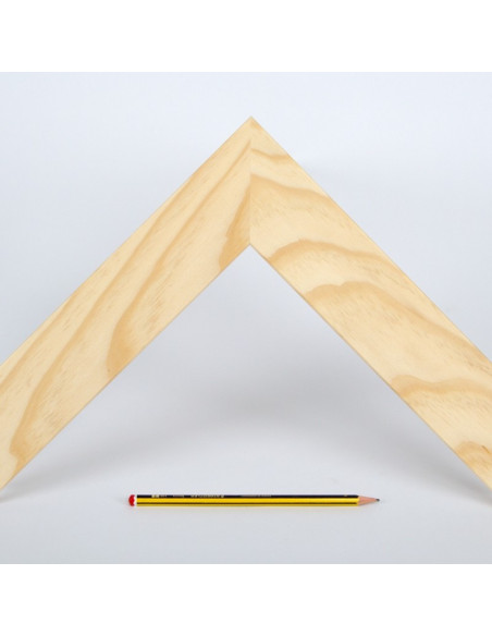 Moldura pino gallego al natural 6 cm.