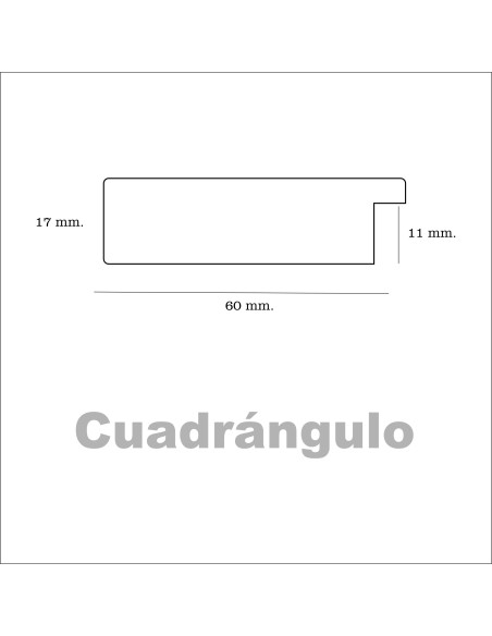 Moldura pino gallego al natural 6 cm.