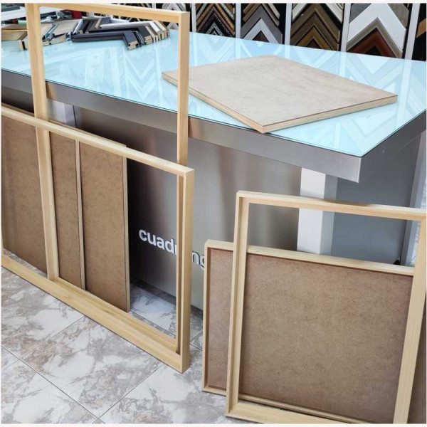 Bastidor Madera con Marco Madera natural Ayus