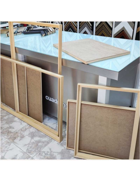 Bastidor Madera con Marco Madera natural Ayus