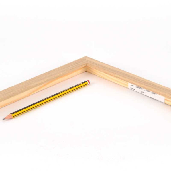 Moldura chapa roble natural 2x2 cm.