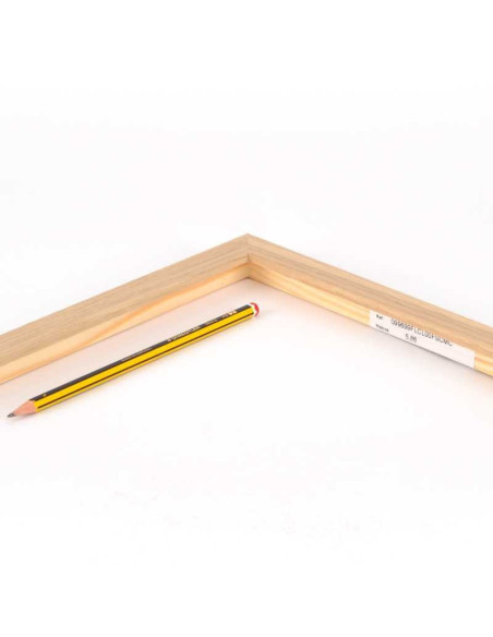 Moldura chapa roble natural 2x2 cm.