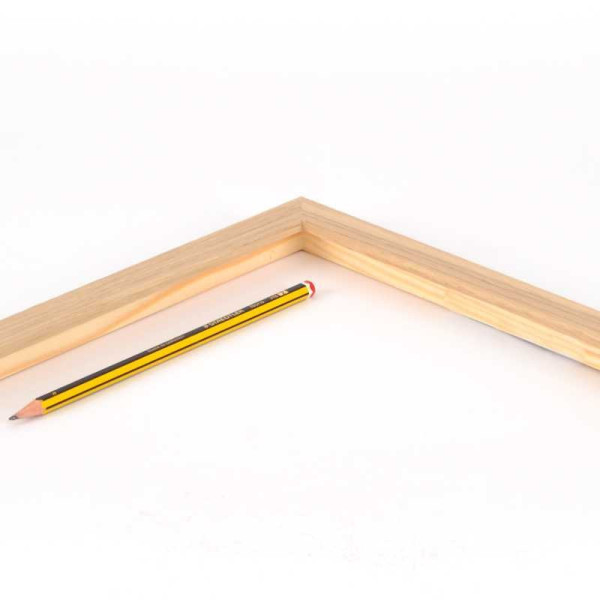 Moldura chapa roble natural 2x2 cm.