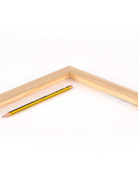 Moldura chapa roble natural 2x2 cm.